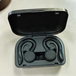 Black Wireless Earbuds with Charging Case